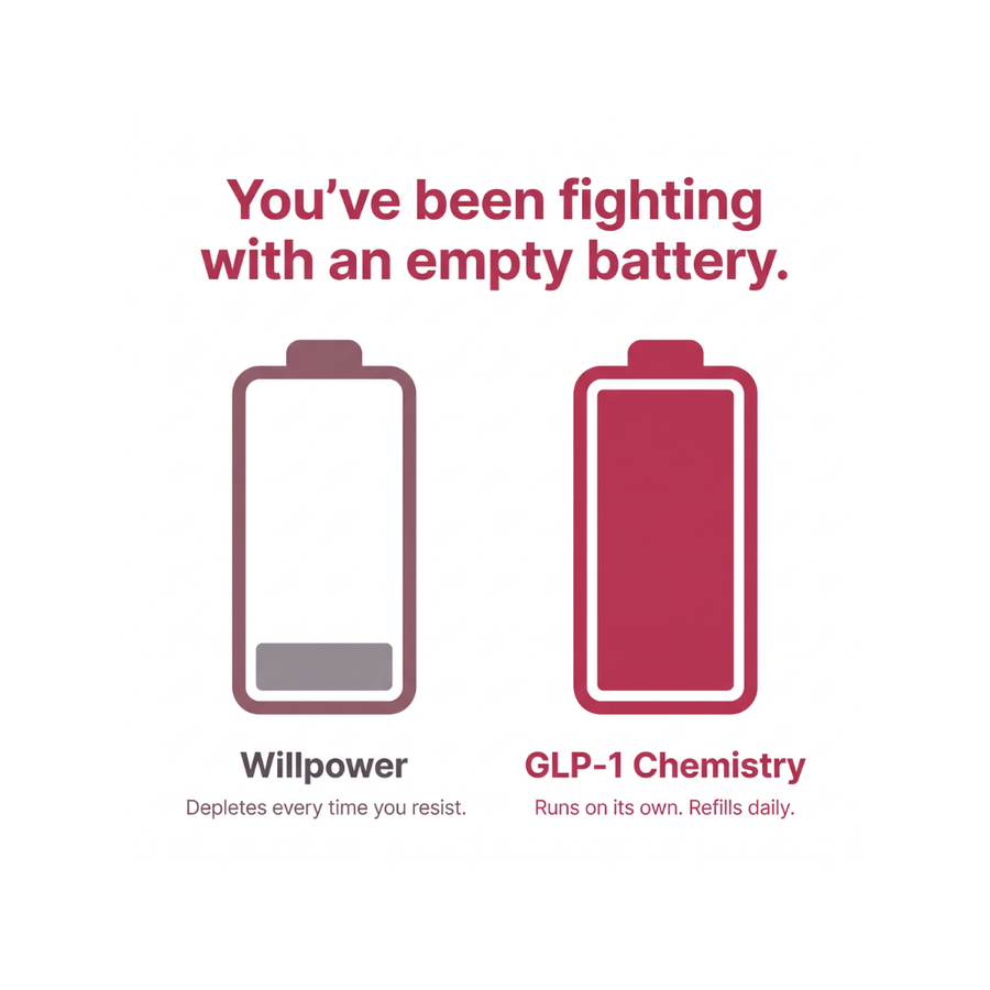 You've been trying to fix a chemistry problem with a willpower solution